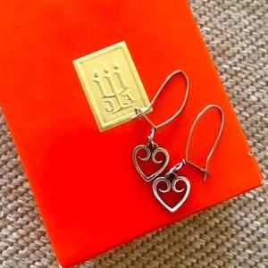James Avery Sterling Silver Scrolled Heart Ear Hook Earrings